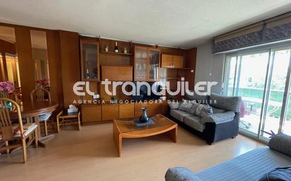 Sala d'estar de Pis de lloguer en Alcalá de Henares amb Parquet, Terrassa i Moblat