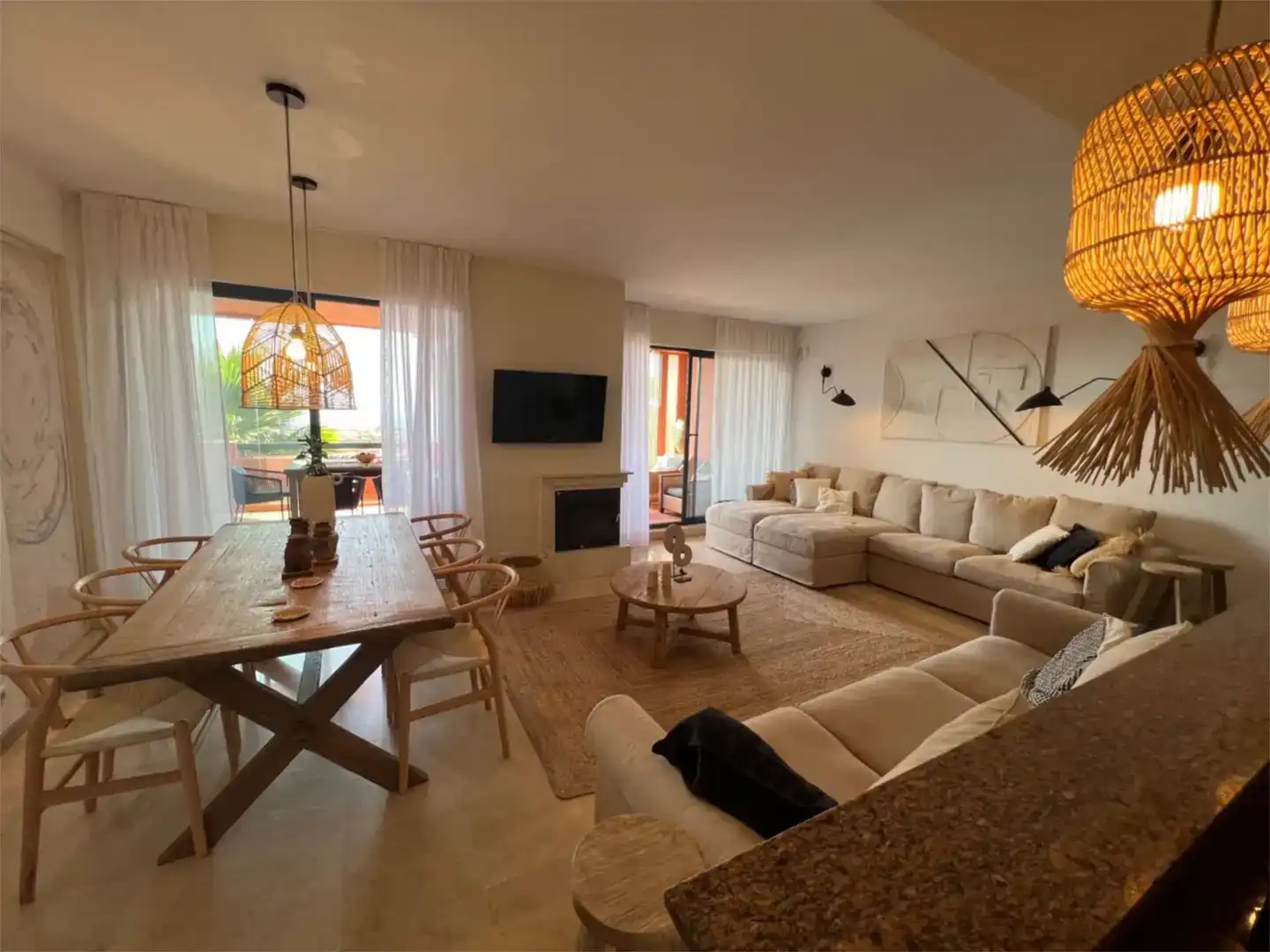 Sala d'estar de Apartament en venda en Mijas amb Aire condicionat i Piscina