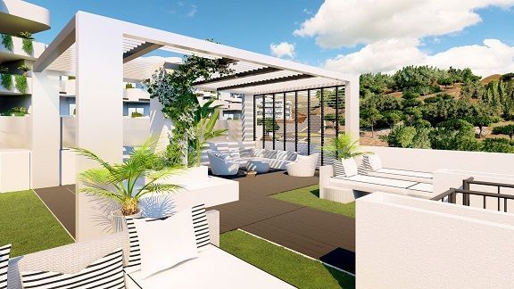 Terraza de Ático en venta en Rincón de la Victoria con Piscina comunitaria