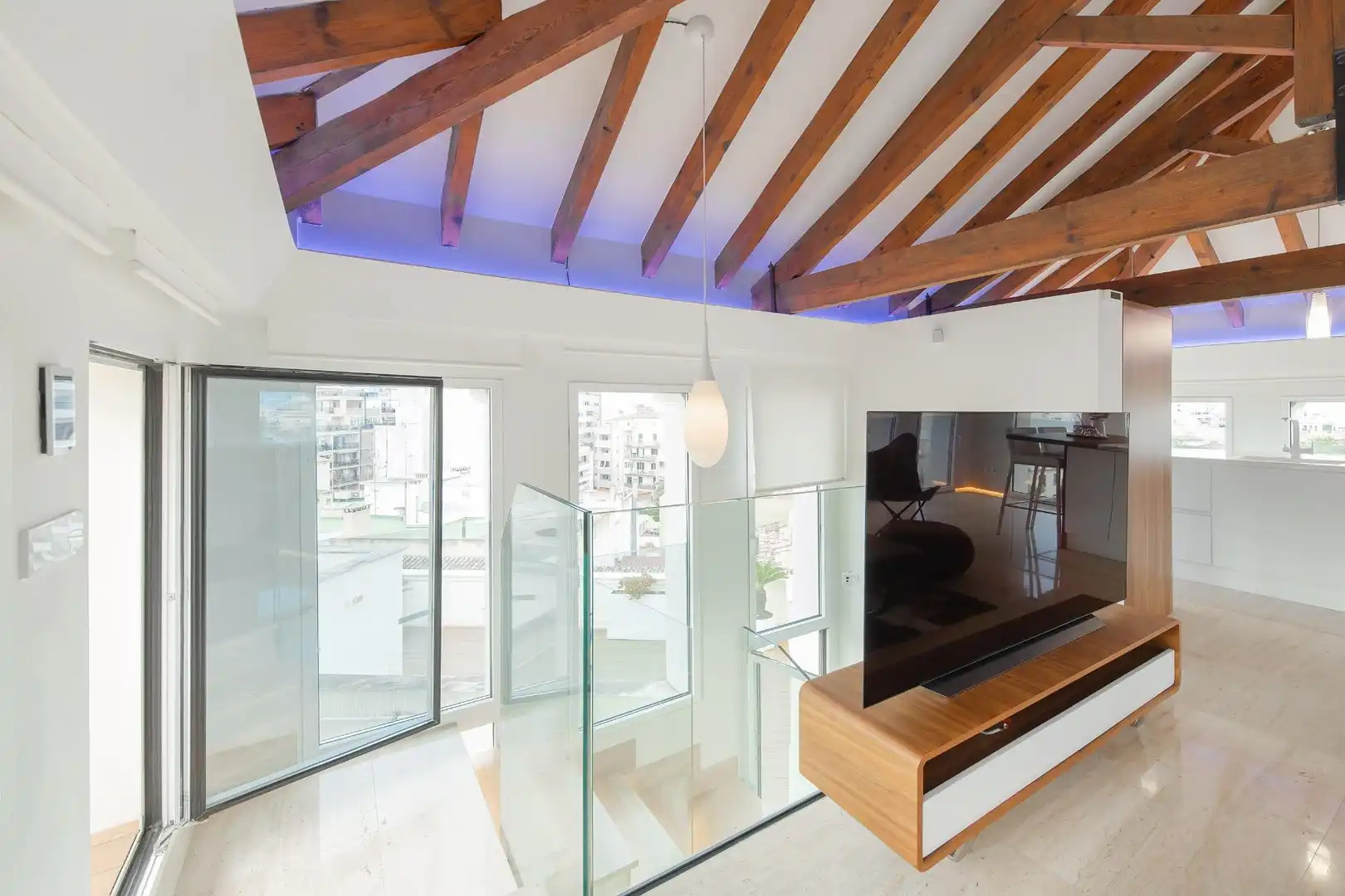 Sala d'estar de Àtic en venda en  Palma de Mallorca amb Aire condicionat, Calefacció i Terrassa