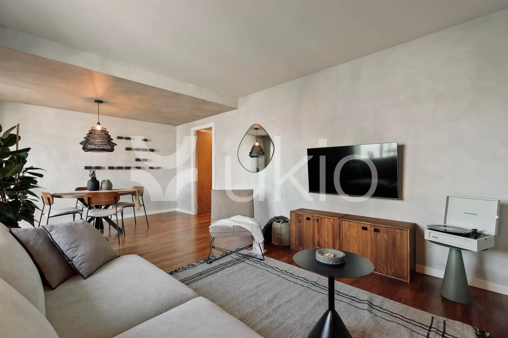 Wohnzimmer von Wohnungen zur Miete in Barcelona mit Klimaanlage, Heizung und Terrasse
