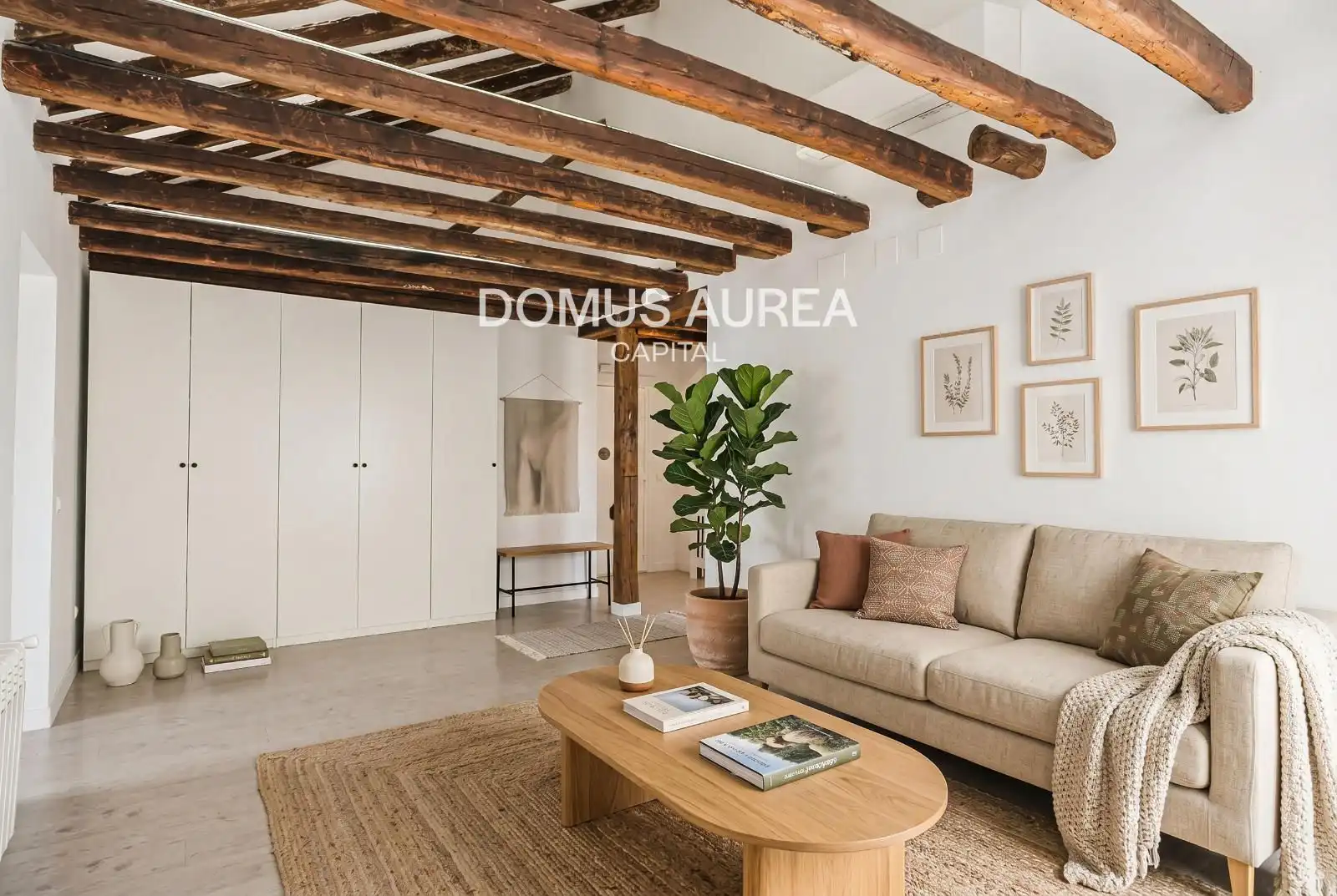Sala de estar de Ático de alquiler en Madrid con Aire acondicionado, Calefacción y Parquet