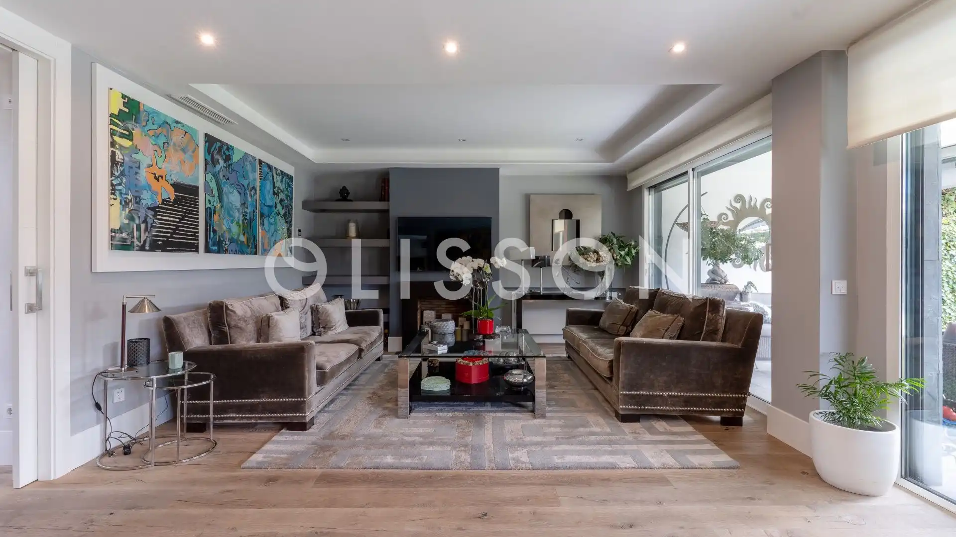 Sala d'estar de Casa o xalet en venda en La Moraleja amb Aire condicionat, Calefacció i Jardí privat