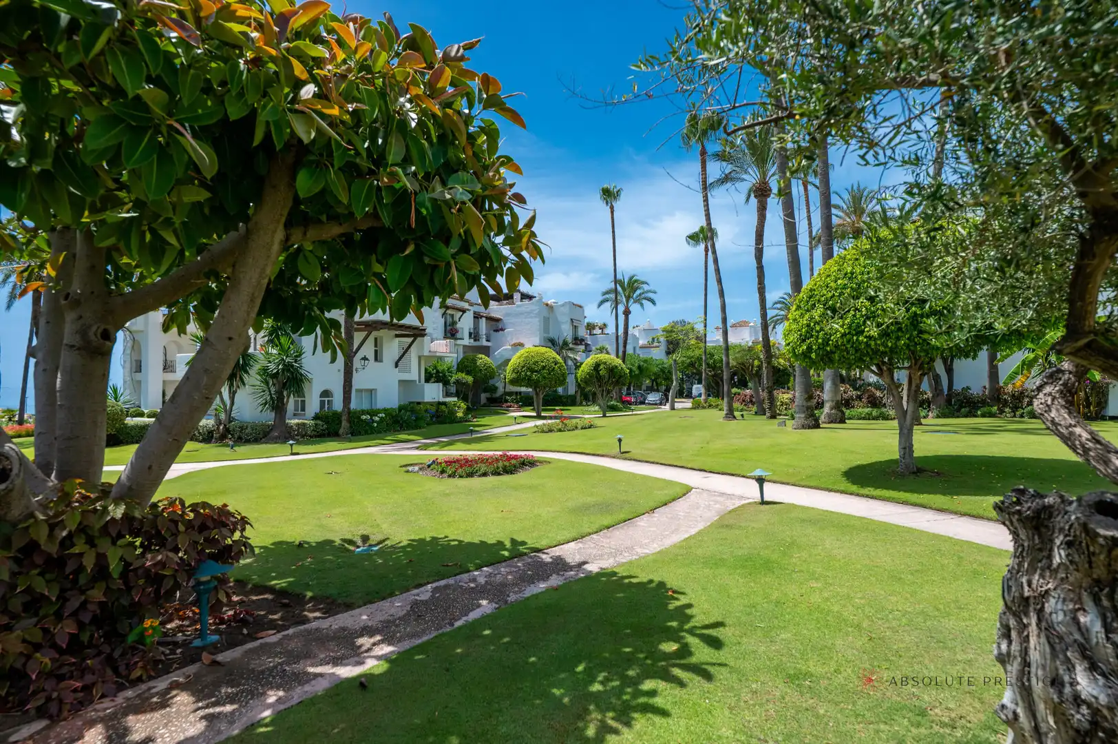 Garden of Attic for rent in Estepona  with Air Conditioner, Terrace and Swimming Pool