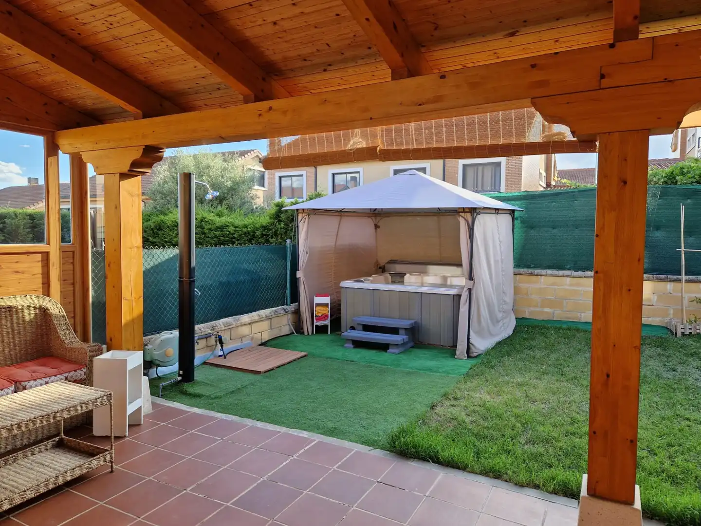 Terraza de Casa o chalet de alquiler en Zaratán con Calefacción, Jardín privado y Parquet