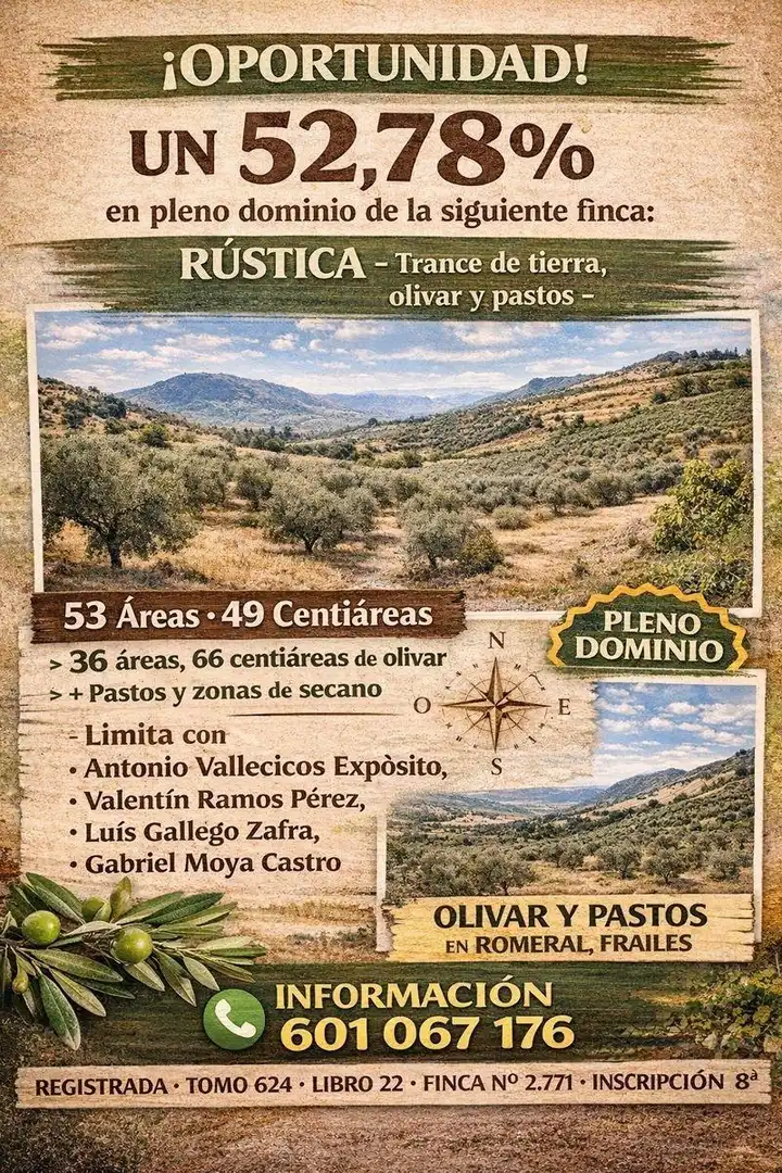 Terrenys i solars en venda a Polígono Polígono 9 Parcela 73 LA CUESTA. FRAILES (JAÉN) 9, imagen 2