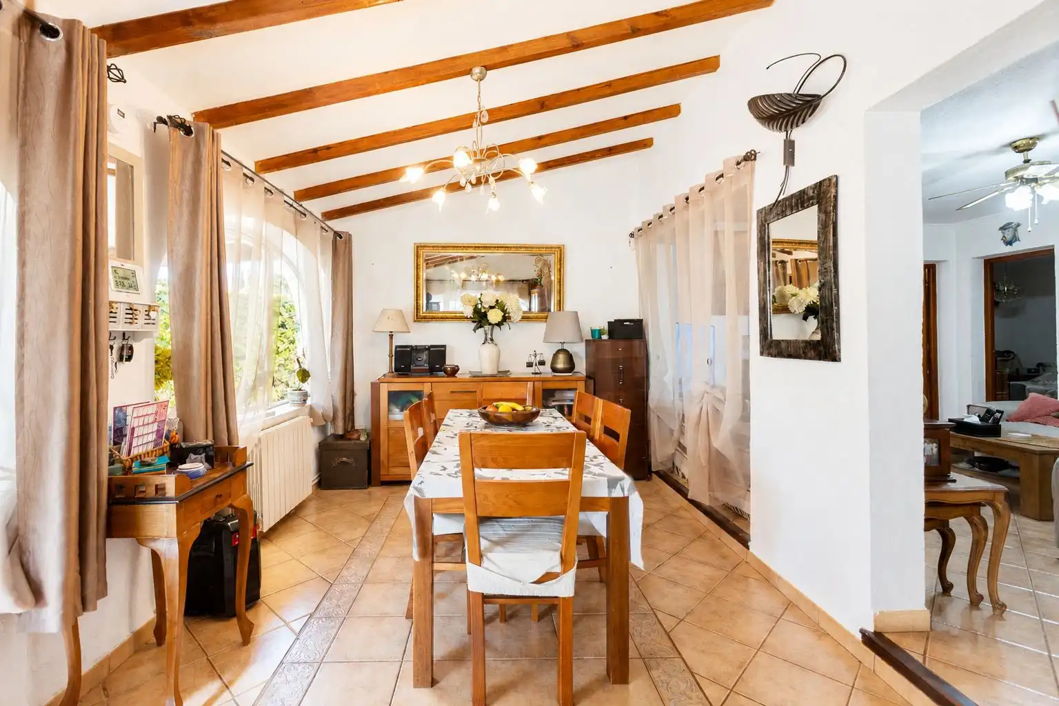 Dining room of Houses for sale in Jávea / Xàbia  with Air Conditioner, Heating and Private garden