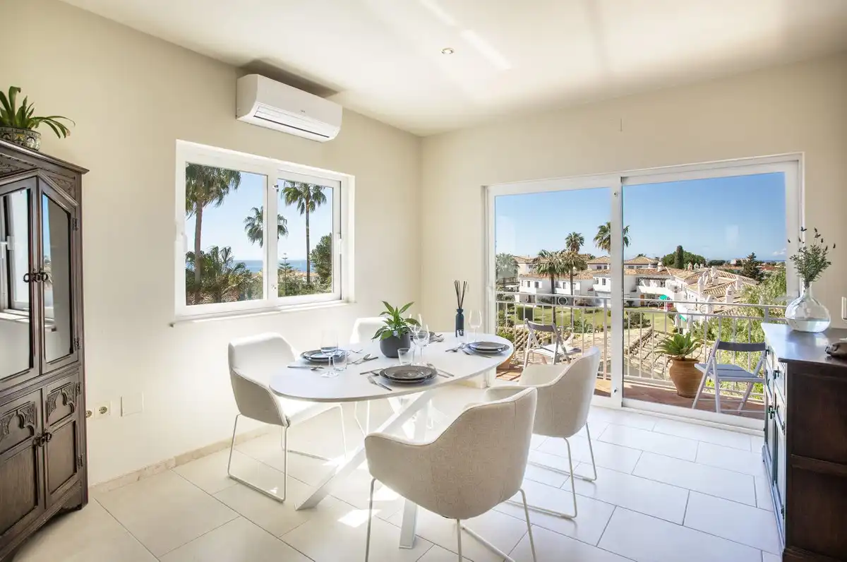 Dining room of Houses for sale in Mijas  with Air Conditioner, Heating and Private garden