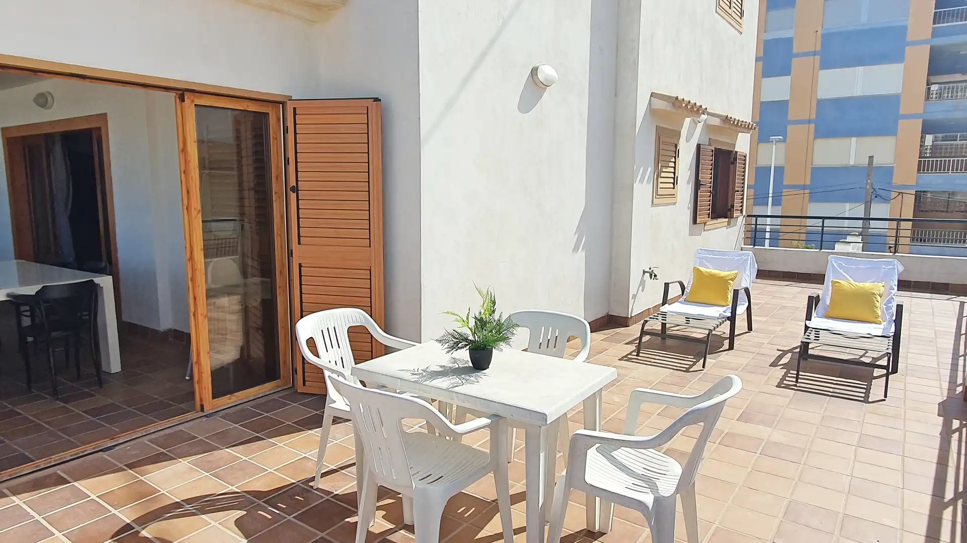 Terraza de Apartamento de alquiler en Miramar con Aire acondicionado, Terraza y Amueblado