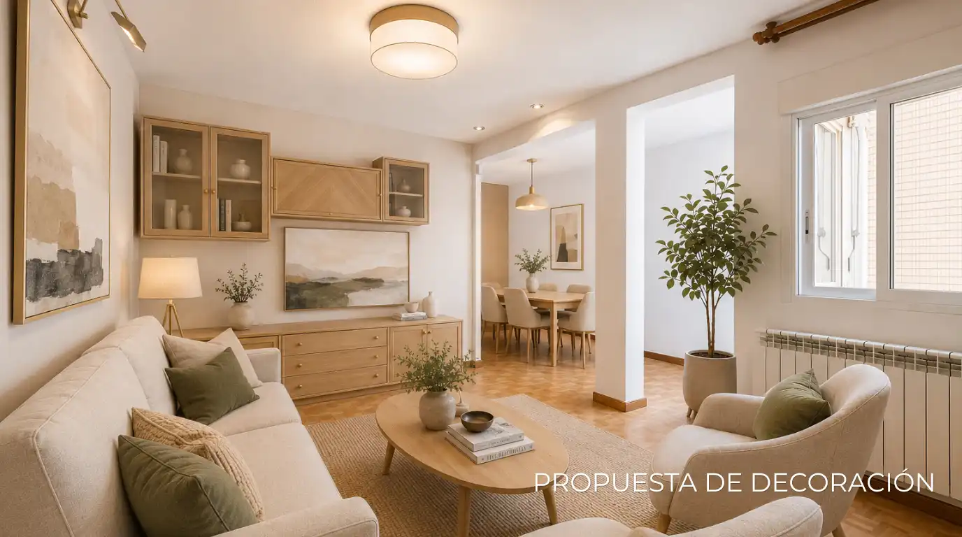Sala d'estar de Pis en venda en Madrid amb Aire condicionat, Calefacció i Parquet