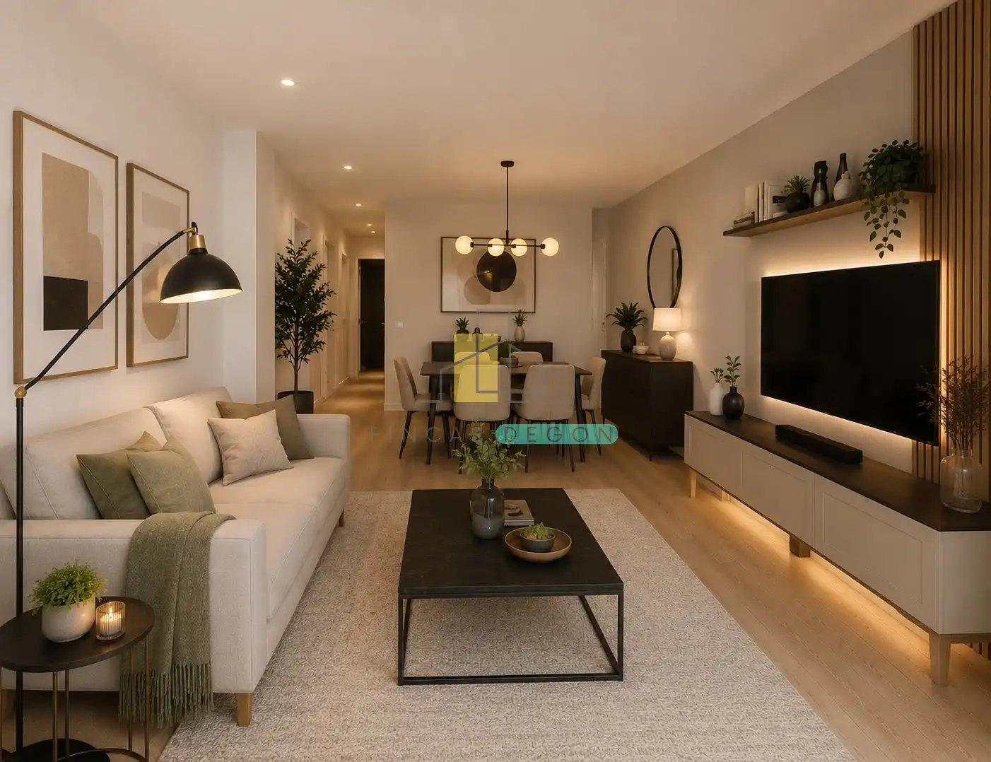 Sala d'estar de Apartament en venda en Roses amb Calefacció, Moblat i Forn