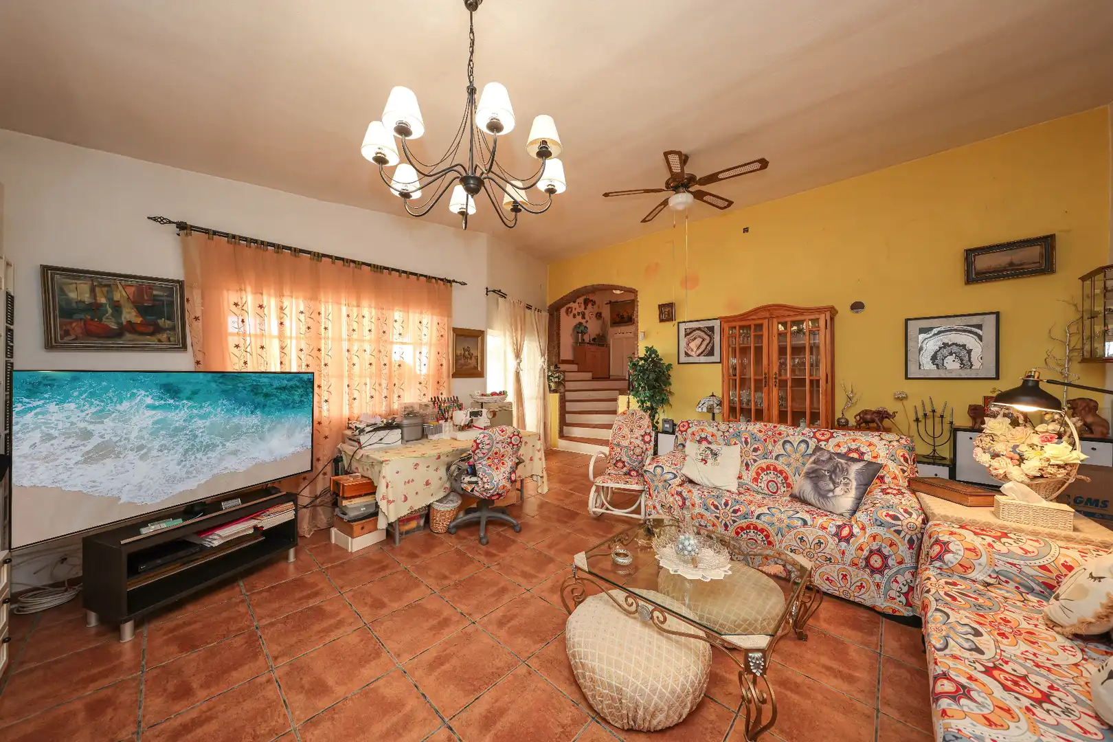 Sala d'estar de Casa o xalet en venda en Cártama amb Aire condicionat i Jardí privat