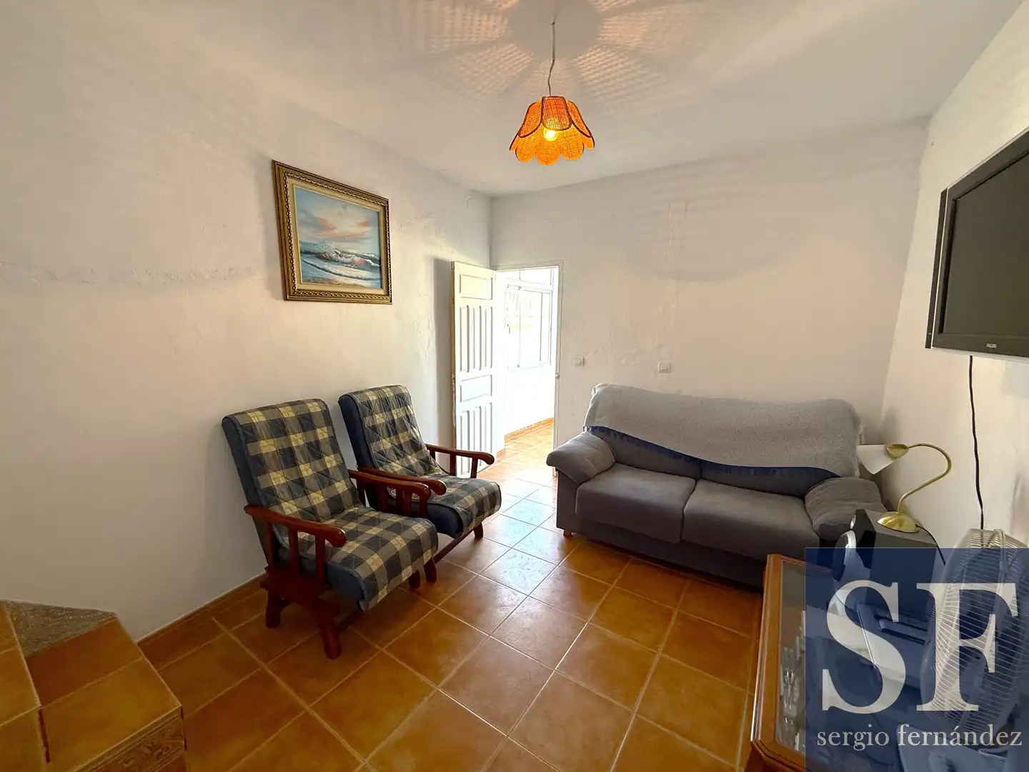 Sala de estar de Casa adosada en venta en Cómpeta