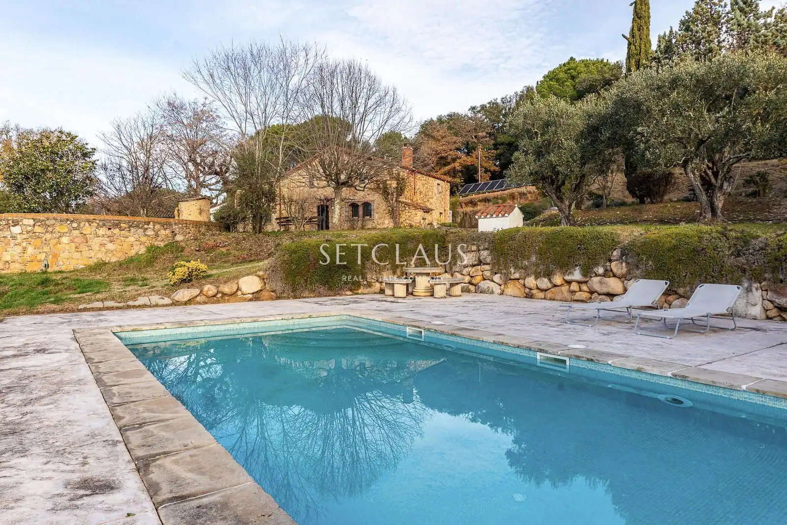 Piscina de Finca rústica en venda en Sant Feliu de Buixalleu amb Aire condicionat, Calefacció i Terrassa