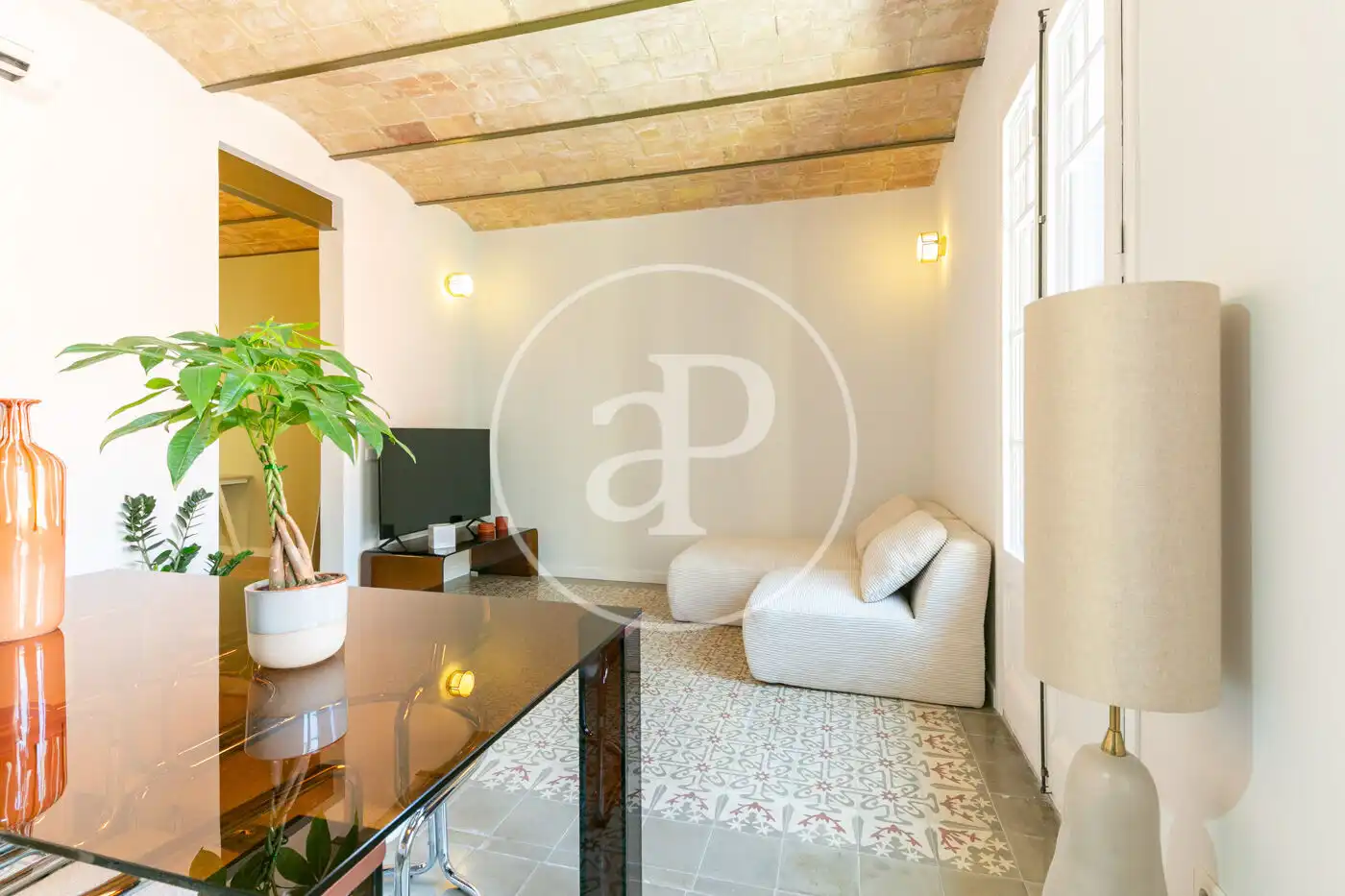 Living room of Flat for sale in Barcelona  with Air Conditioner, Heating and Balcony