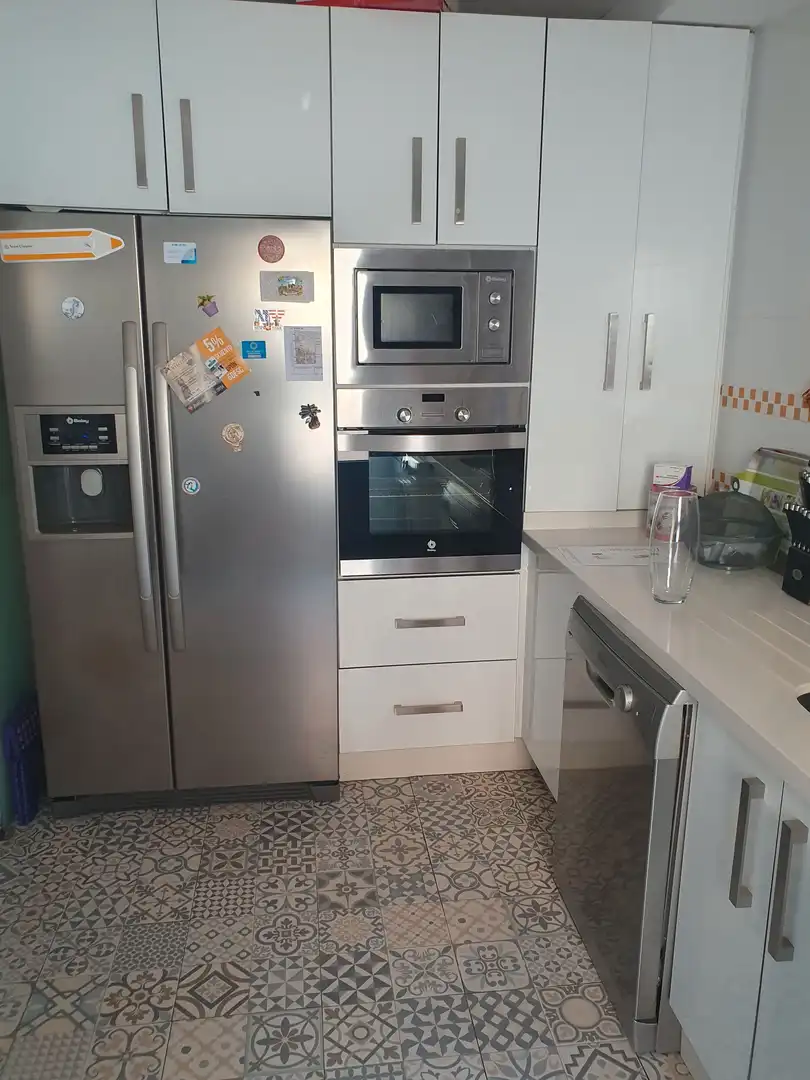 Cocina de Casa adosada de alquiler en Roquetas de Mar con Aire acondicionado, Calefacción y Parquet