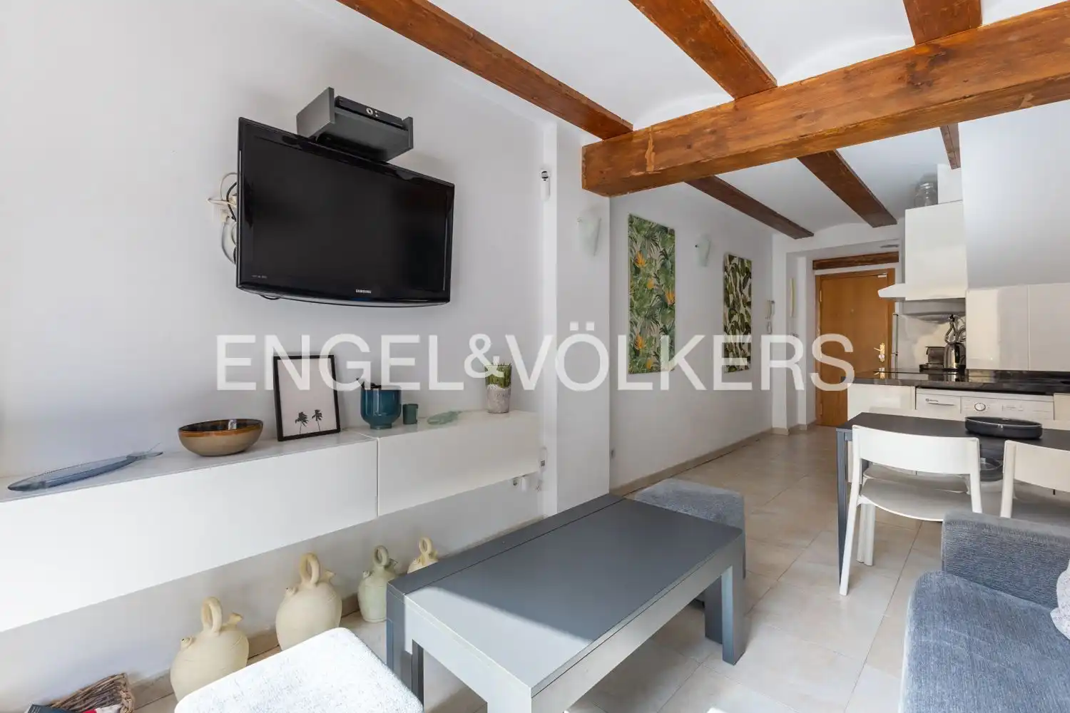 Living room of Flat for rent in Valencia  with Air Conditioner, Heating and Terrace