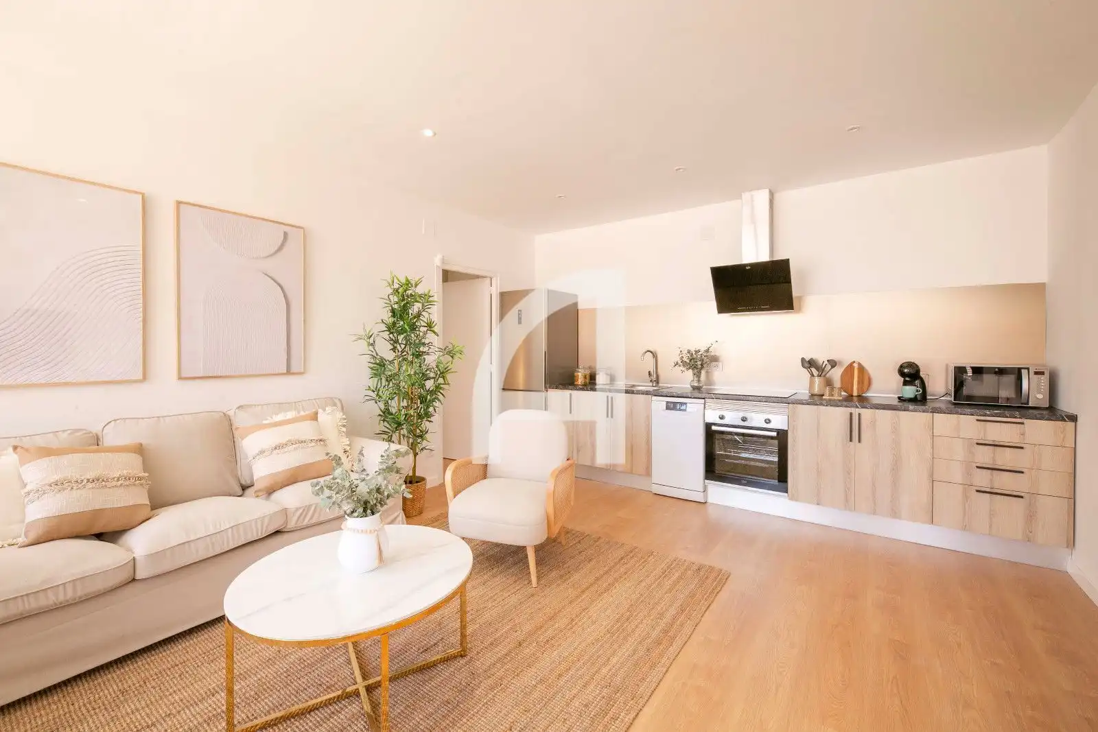 Living room of Flat for rent in Barcelona  with Air Conditioner, Heating and Parquet flooring