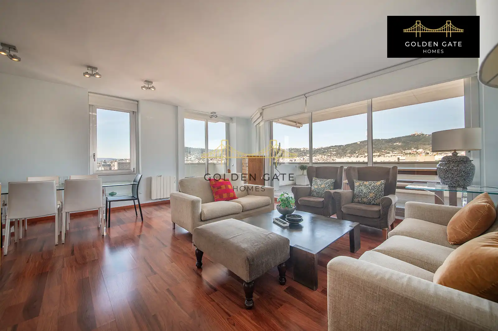 Sala de estar de Piso de alquiler en Barcelona con Aire acondicionado, Calefacción y Parquet