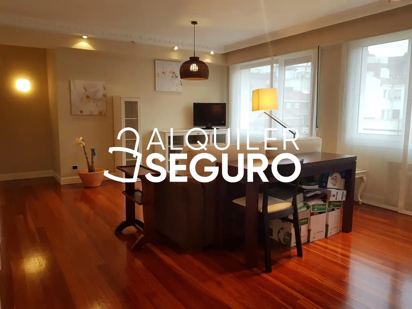 Wohnzimmer von Wohnung zur Miete in Bilbao  mit Heizung, Terrasse und Möbliert