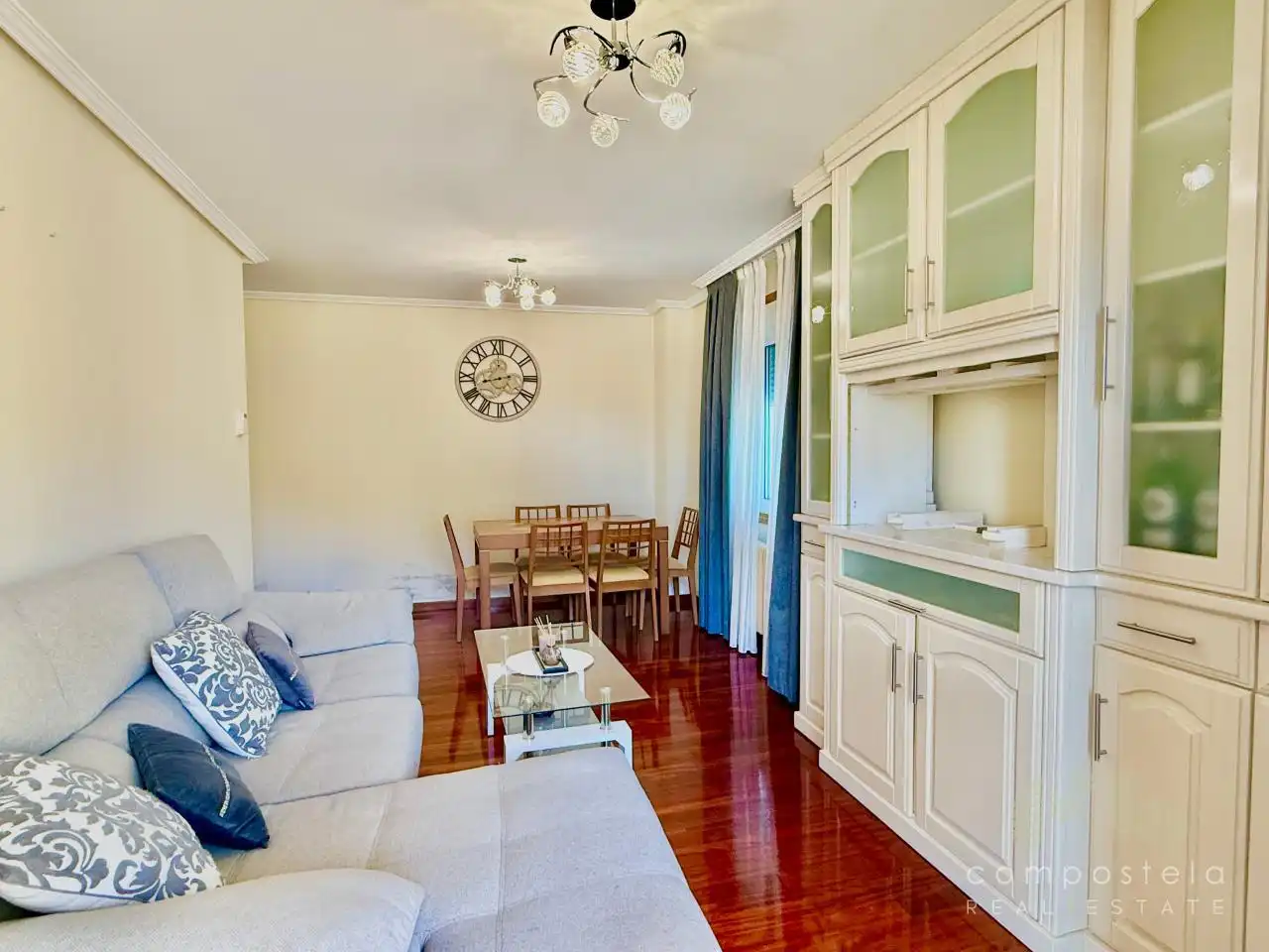 Esszimmer von Wohnung zur Miete in Vilagarcía de Arousa mit Heizung, Parkett und Terrasse