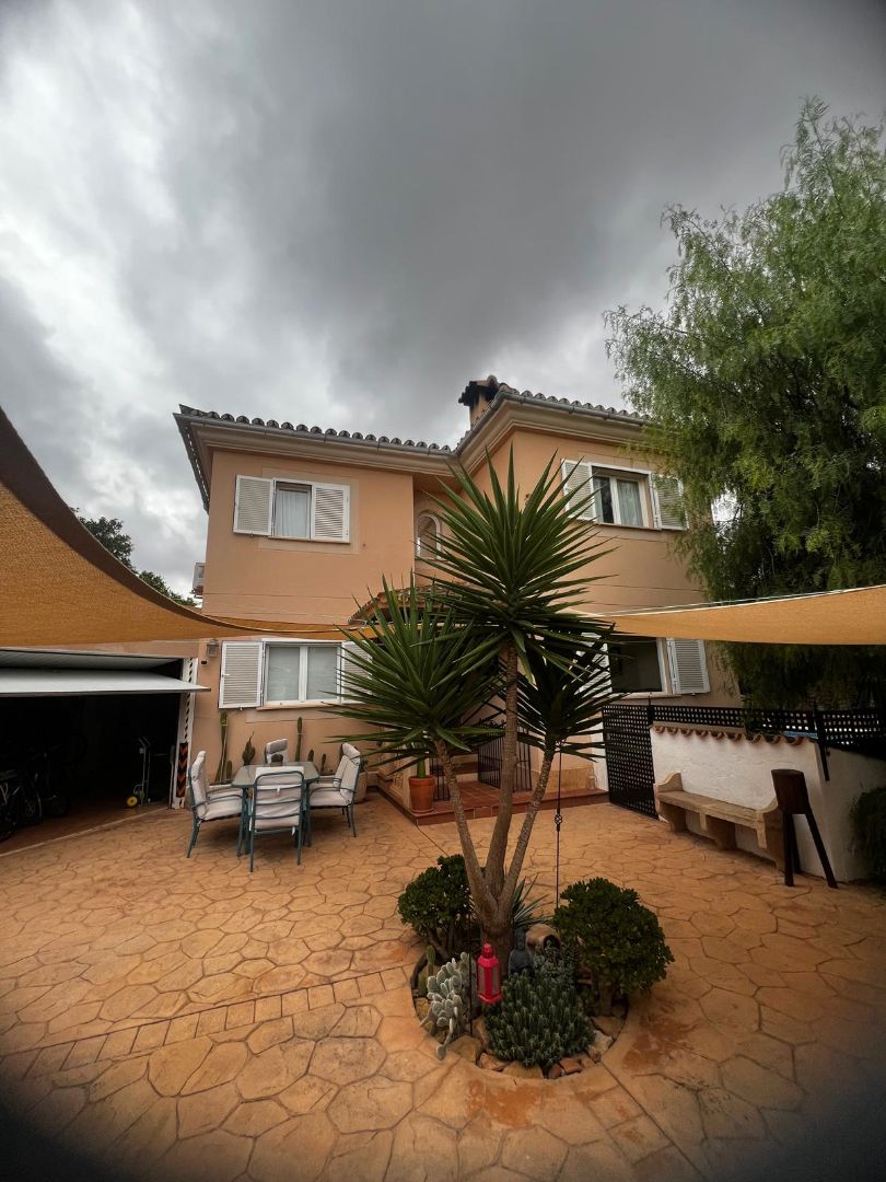 Exterior view of Single-family semi-detached for sale in Llucmajor  with Air Conditioner, Heating and Private garden
