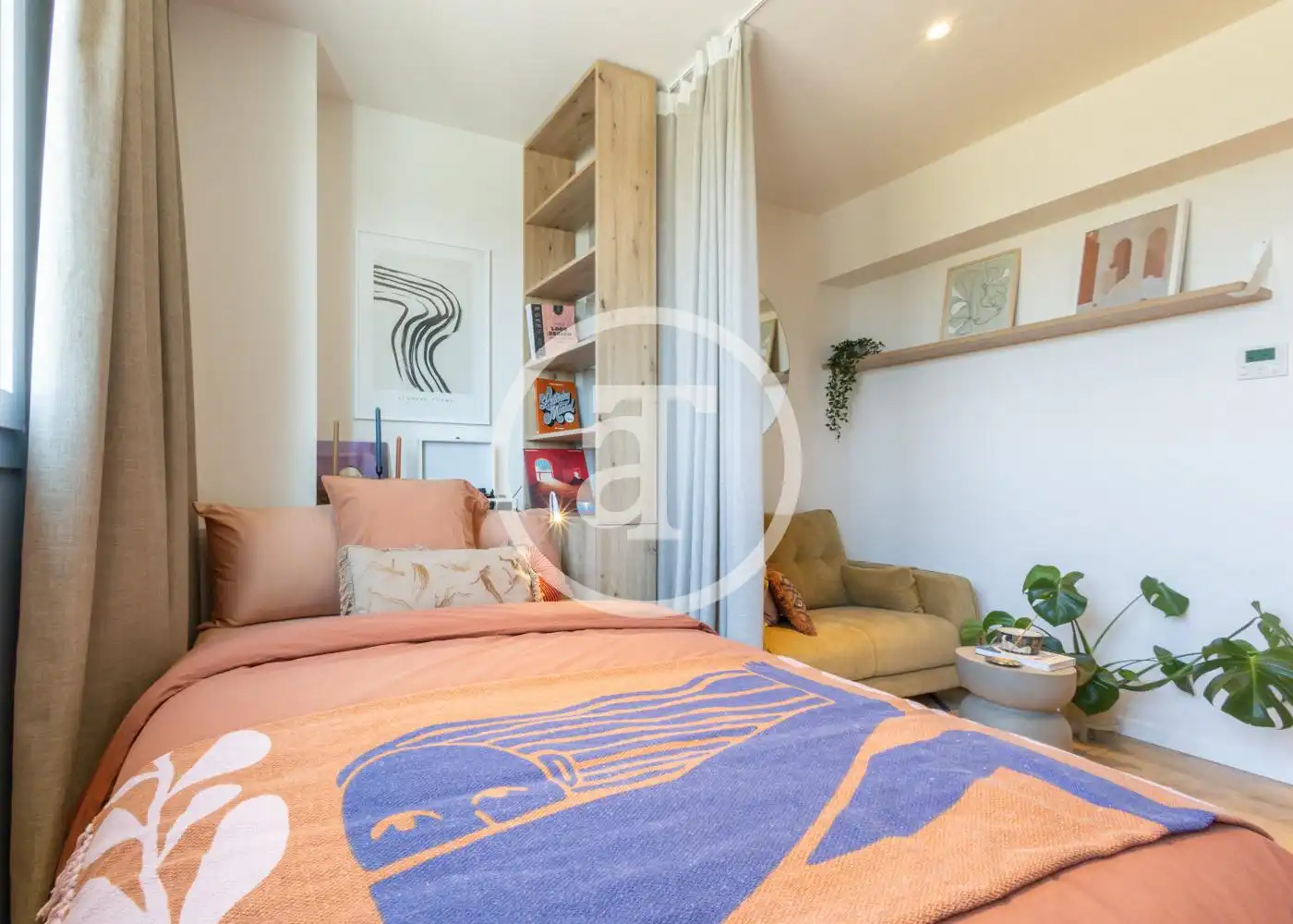 Schlafzimmer von Wohnung zur Miete in Alcobendas mit Klimaanlage, Heizung und Möbliert