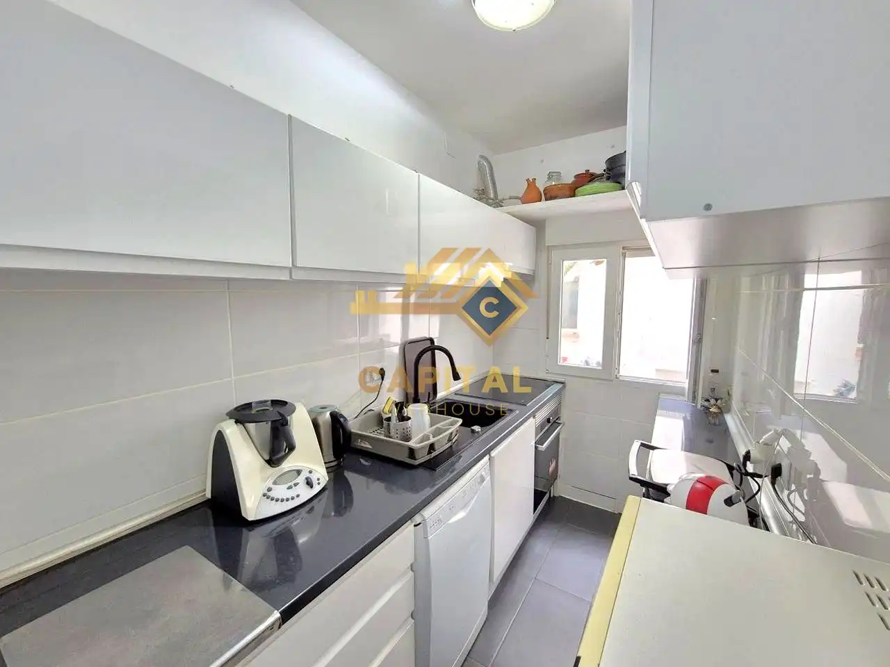 Kitchen of Flat for sale in Madrid  with Air Conditioner, Heating and Balcony