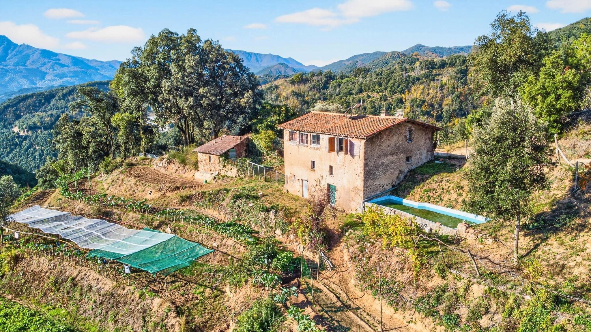 Vista exterior de Finca rústica en venda en Arbúcies amb Jardí privat