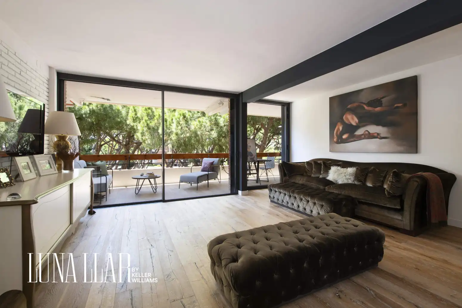 Wohnzimmer von Dachboden zum Verkauf in Gavà mit Heizung, Parkett und Terrasse