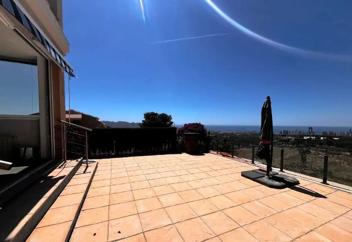 Terrace of Flat for sale in La Nucia  with Air Conditioner, Private garden and Storage room