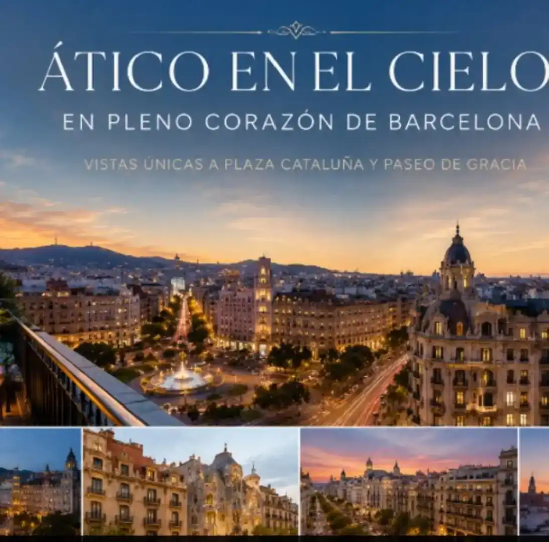 Außenansicht von Dachboden zum Verkauf in  Barcelona Capital mit Klimaanlage und Balkon