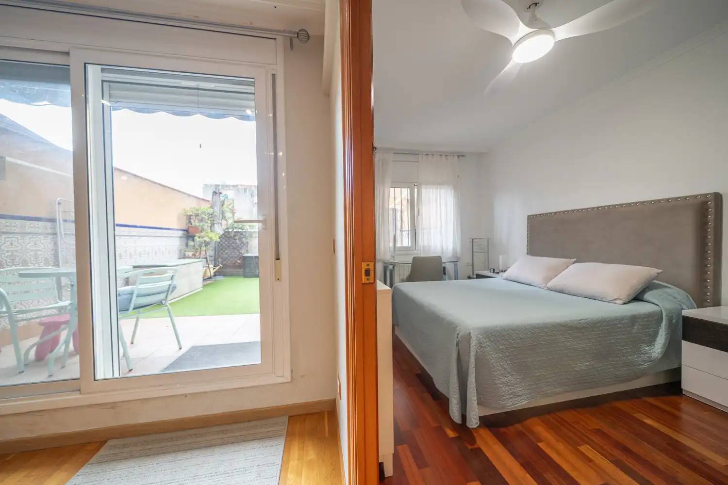 Bedroom of Flat for sale in Santa Coloma de Gramenet  with Air Conditioner, Heating and Terrace