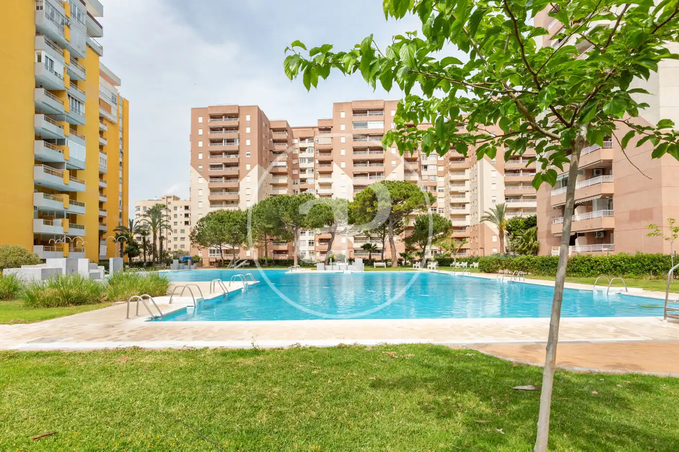 Swimming pool of Flat for rent in Canet d'En Berenguer  with Air Conditioner, Heating and Private garden