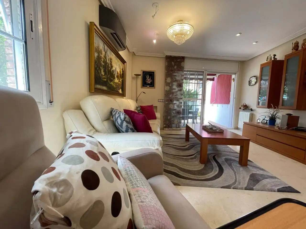 Wohnzimmer von Wohnung zur Miete in Cerdanyola del Vallès mit Klimaanlage, Heizung und Privatgarten