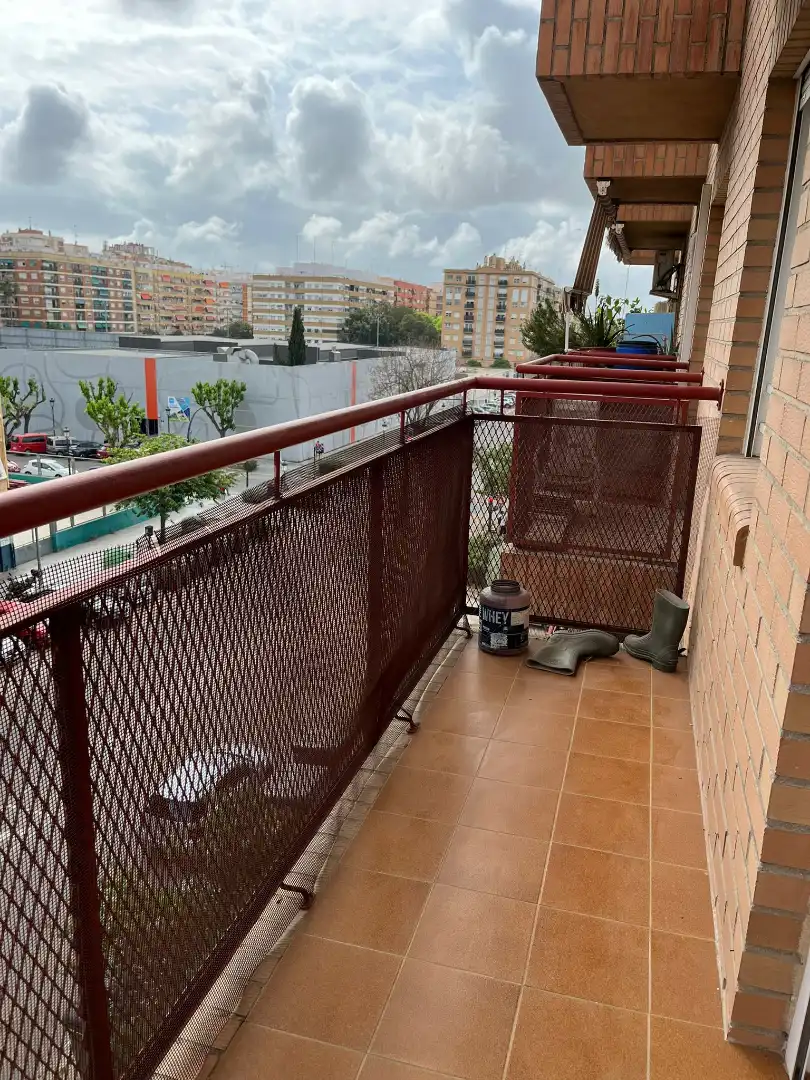 Terraza de Piso de alquiler en Valencia con Aire acondicionado, Calefacción y Parquet