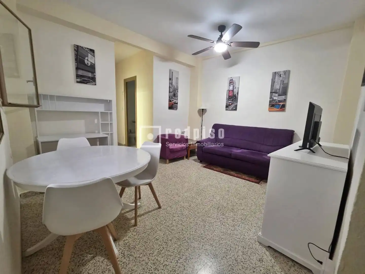 Sala d'estar de Pis de lloguer en Murcia amb Terrassa i Moblat