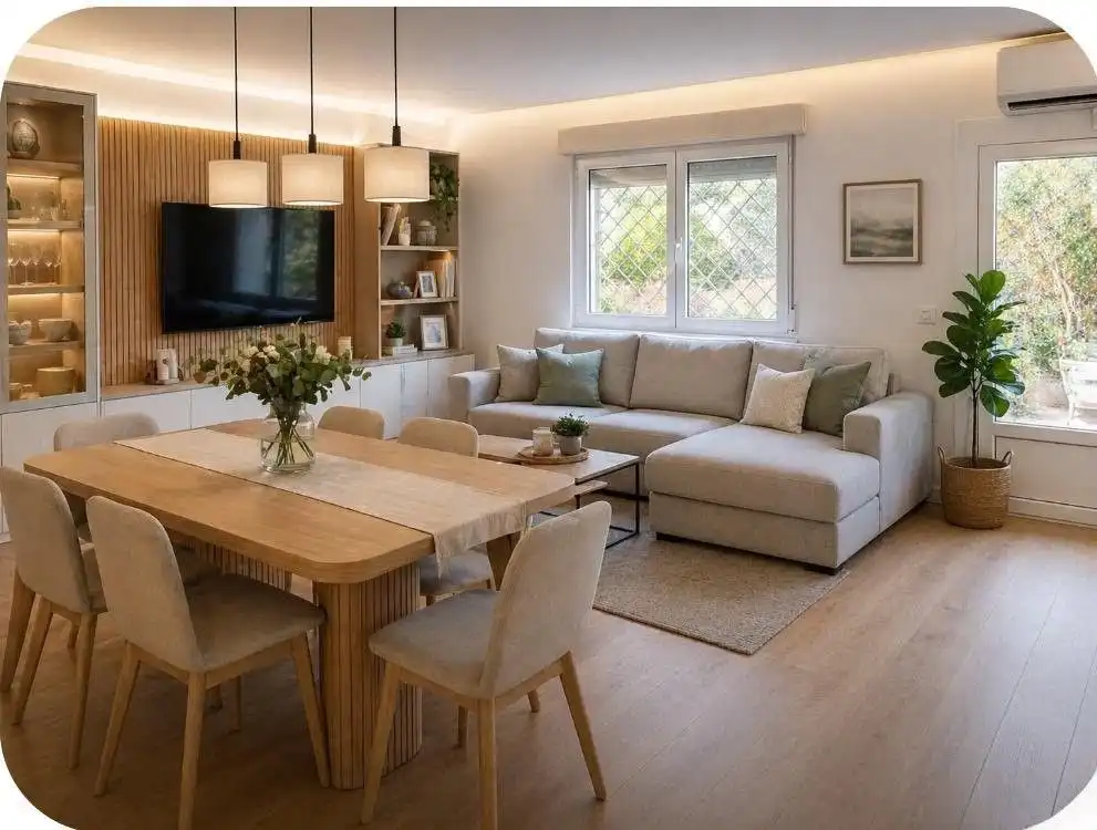 Sala d'estar de Casa o xalet en venda en Rubí amb Aire condicionat, Jardí privat i Terrassa