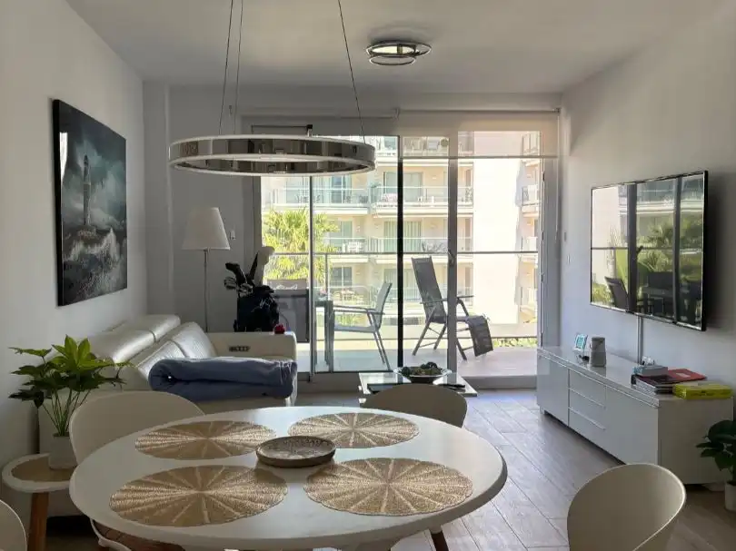 Living room of Flat for sale in Dénia  with Air Conditioner, Terrace and Balcony
