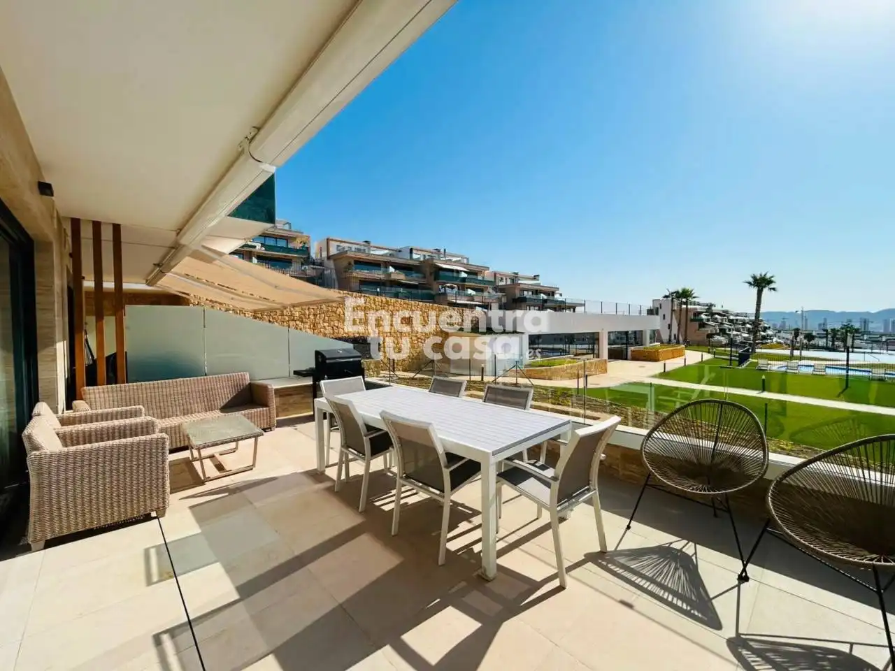 Terrasse von Wohnung zur Miete in Finestrat mit Klimaanlage, Heizung und Terrasse