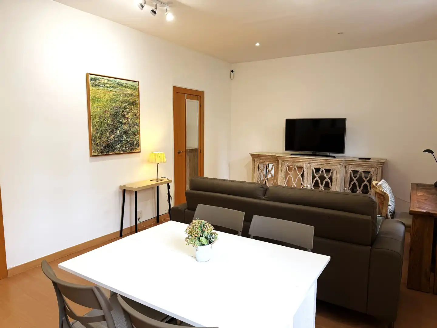 Sala de estar de Piso de alquiler en Barcelona con Aire acondicionado, Parquet y Amueblado