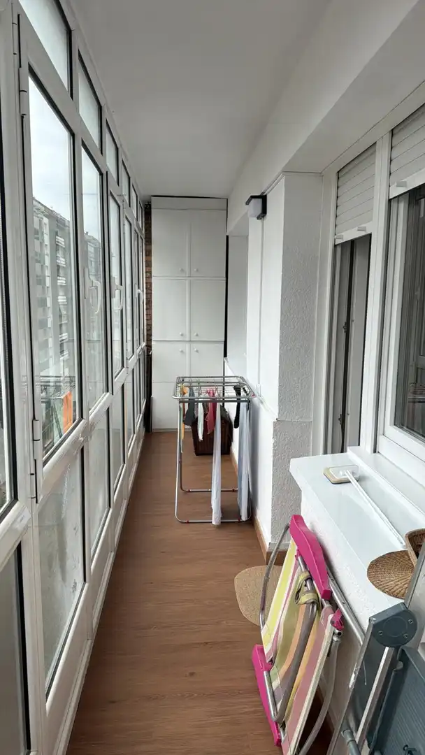 Balcony of Flat for rent in Gijón   with Heating and Terrace