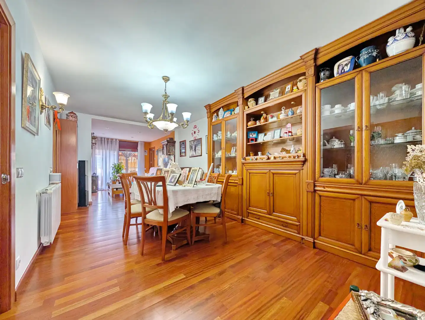 Dining room of Ground floor for sale in Sant Pau de Segúries  with Heating, Parquet flooring and Terrace