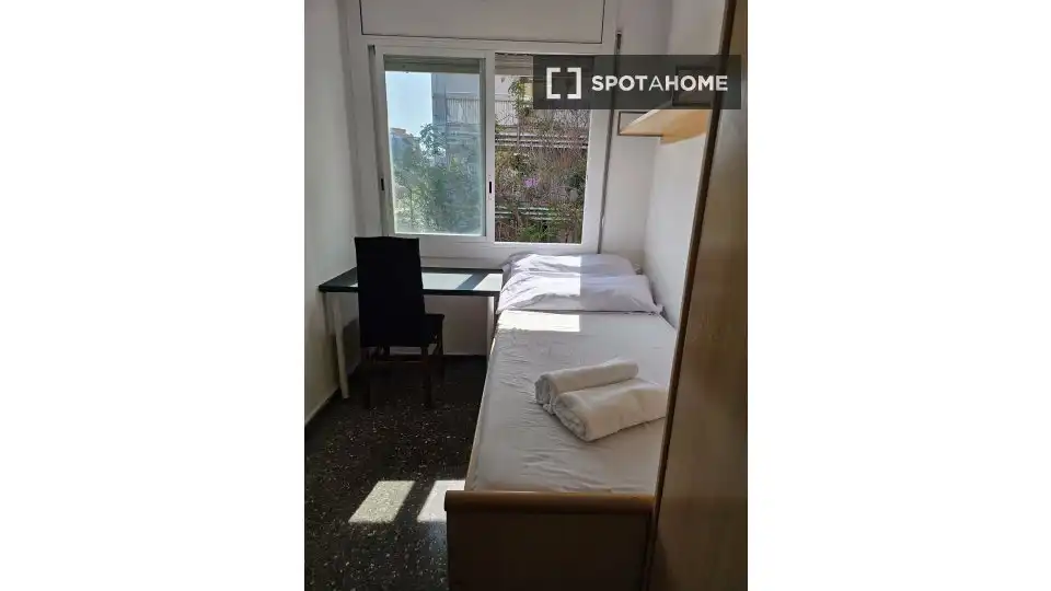 Bedroom of Flat for rent in L'Hospitalet de Llobregat  with Air Conditioner, Heating and Furnished