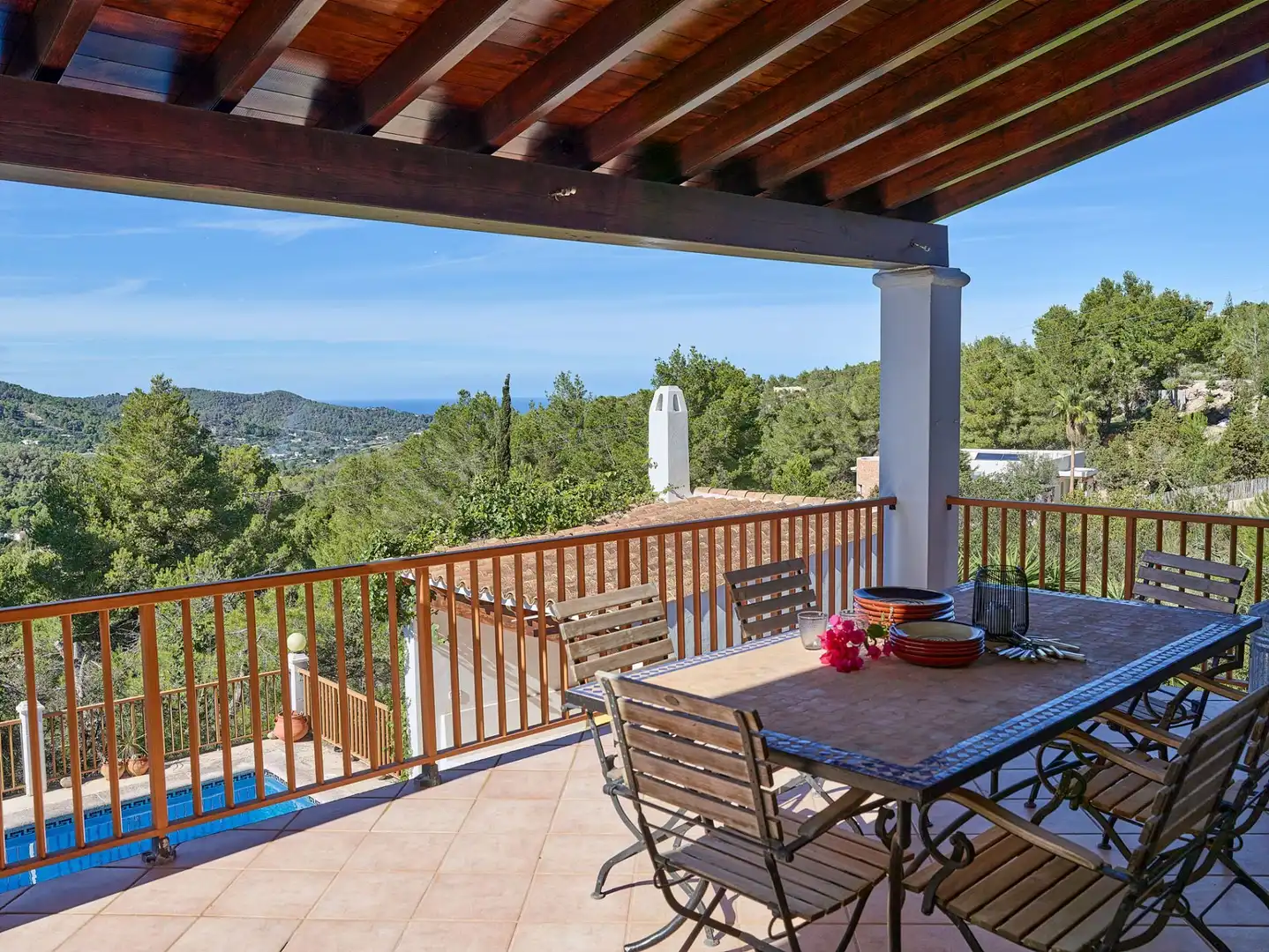 Terrace of Houses for sale in Sant Josep de sa Talaia  with Air Conditioner, Heating and Private garden