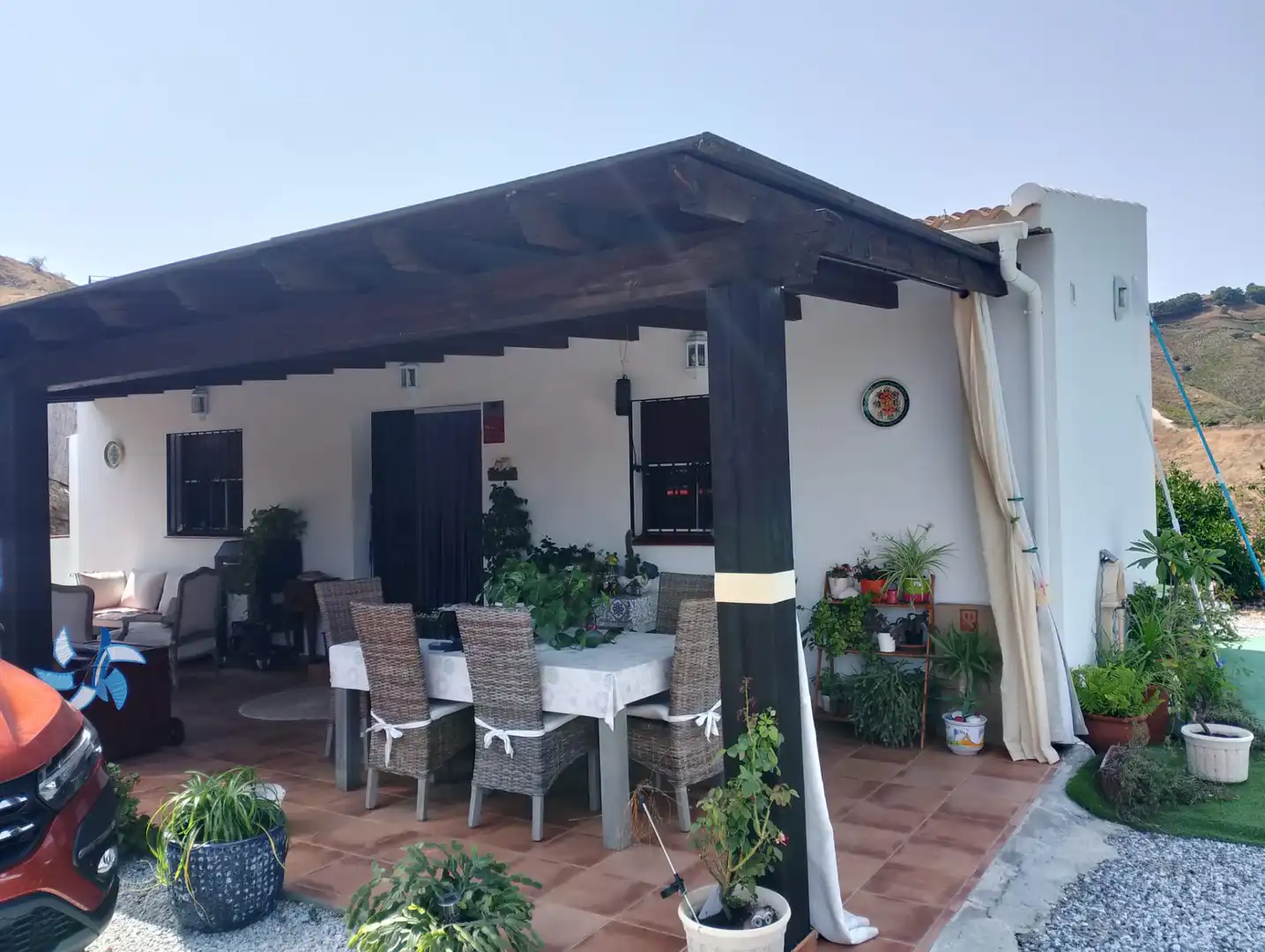 Terraza de Finca rústica en venta en Vélez-Málaga con Aire acondicionado, Jardín privado y Terraza
