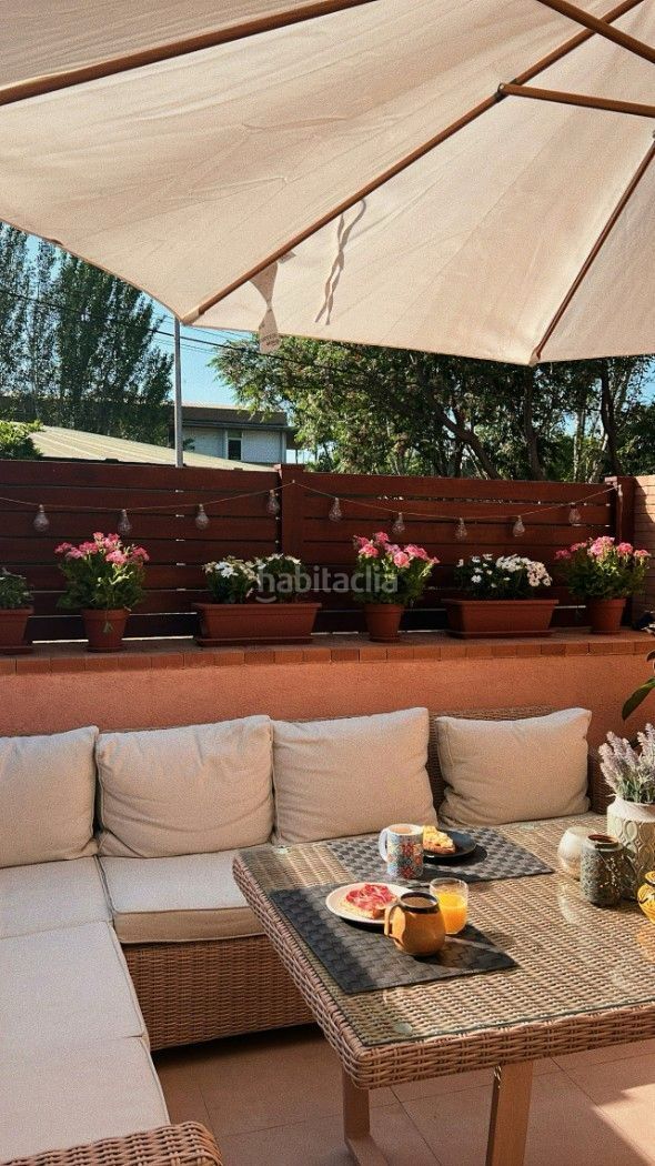 Terrace of Single-family semi-detached for sale in Molins de Rei  with Air Conditioner, Private garden and Parquet flooring