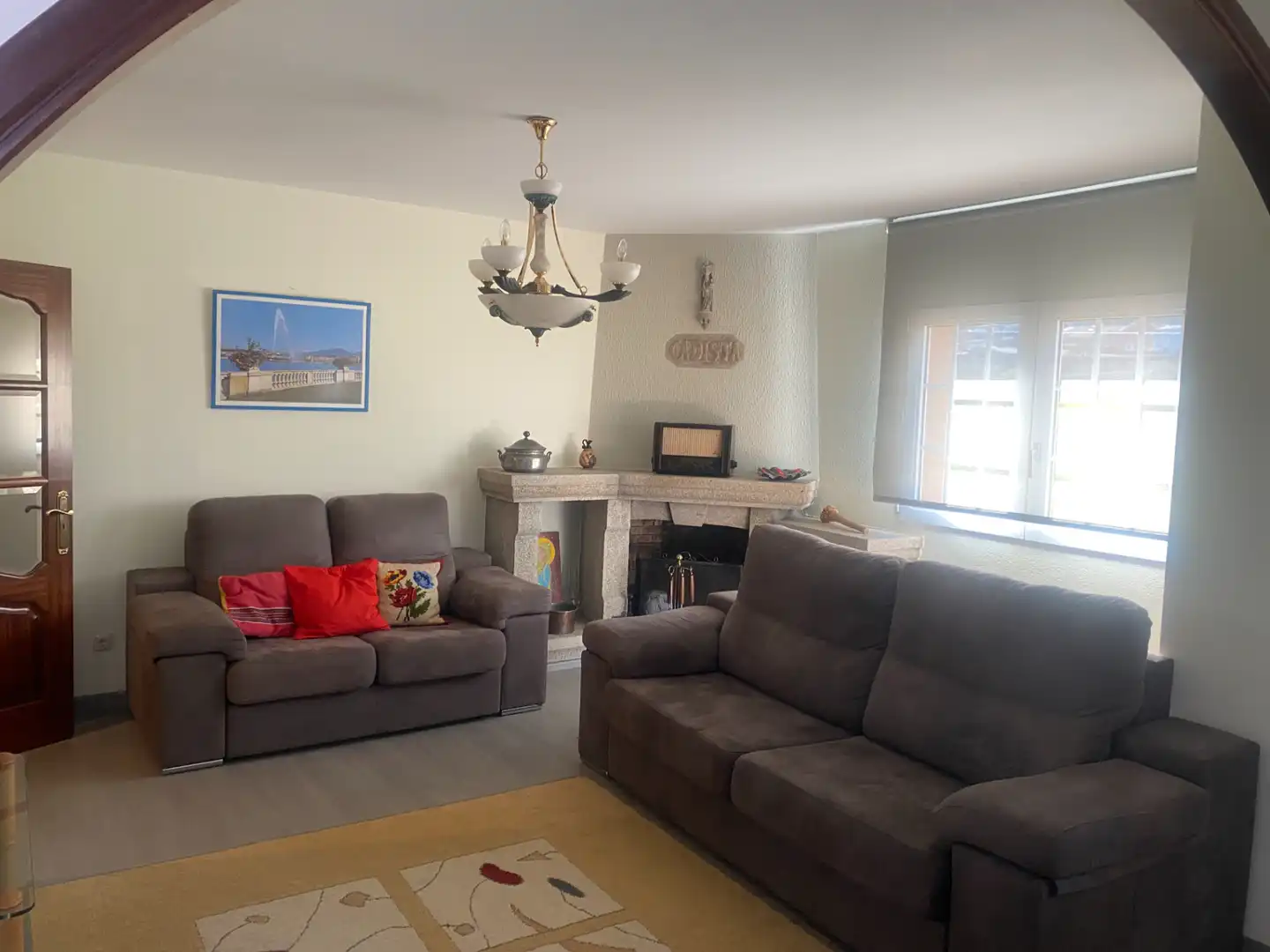 Sala d'estar de Casa o xalet en venda en Val do Dubra amb Calefacció, Jardí privat i Parquet