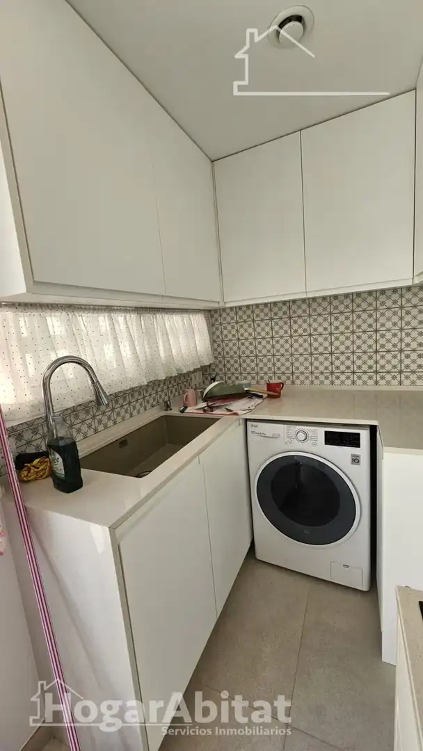 Kitchen of Flat for sale in Cullera  with Air Conditioner, Private garden and Furnished