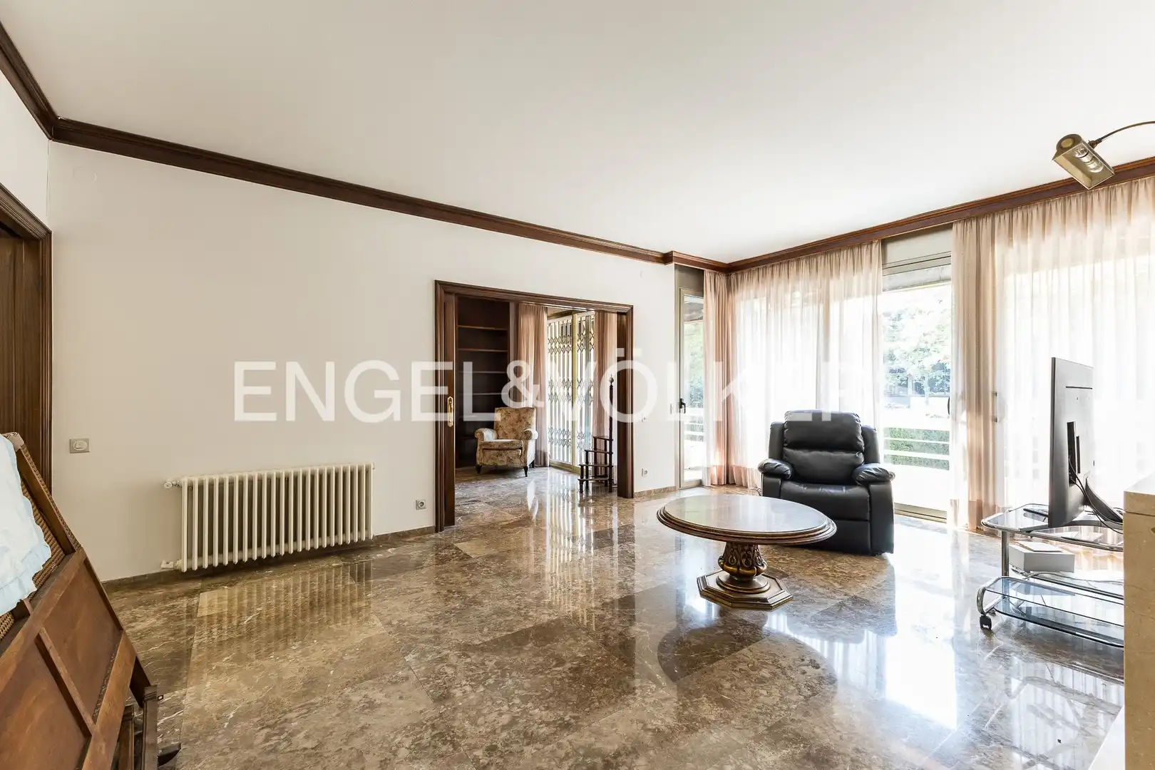 Sala d'estar de Pis de lloguer en Barcelona amb Calefacció, Parquet i Piscina